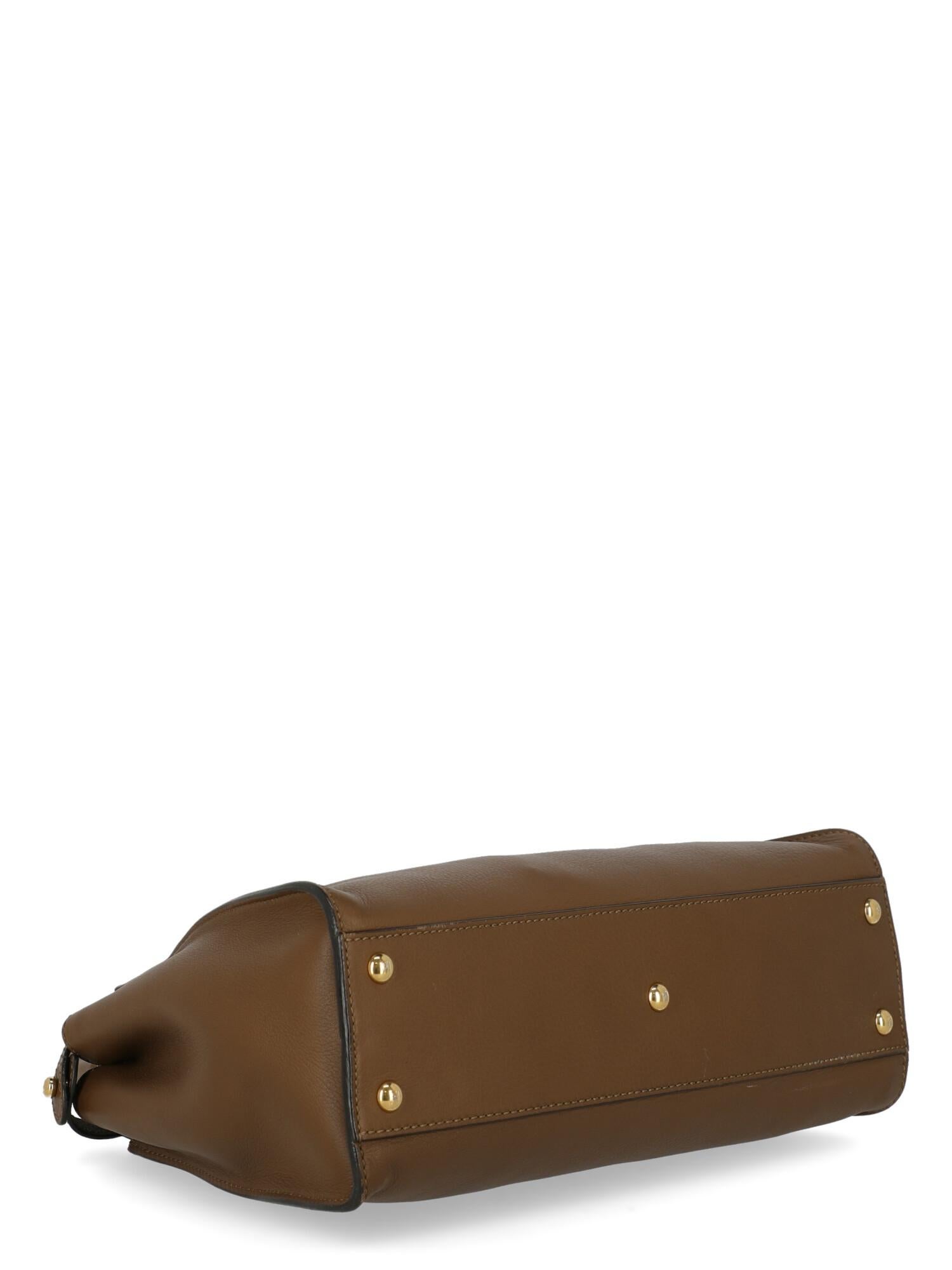 Women's Fendi  Women   Handbags Peekaboo Brown Leather For Sale