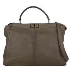 Fendi Women  Handbags Peekaboo Brown Leather