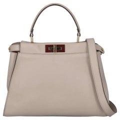 Fendi  Women   Handbags Peekaboo Burgundy, Grey Leather 