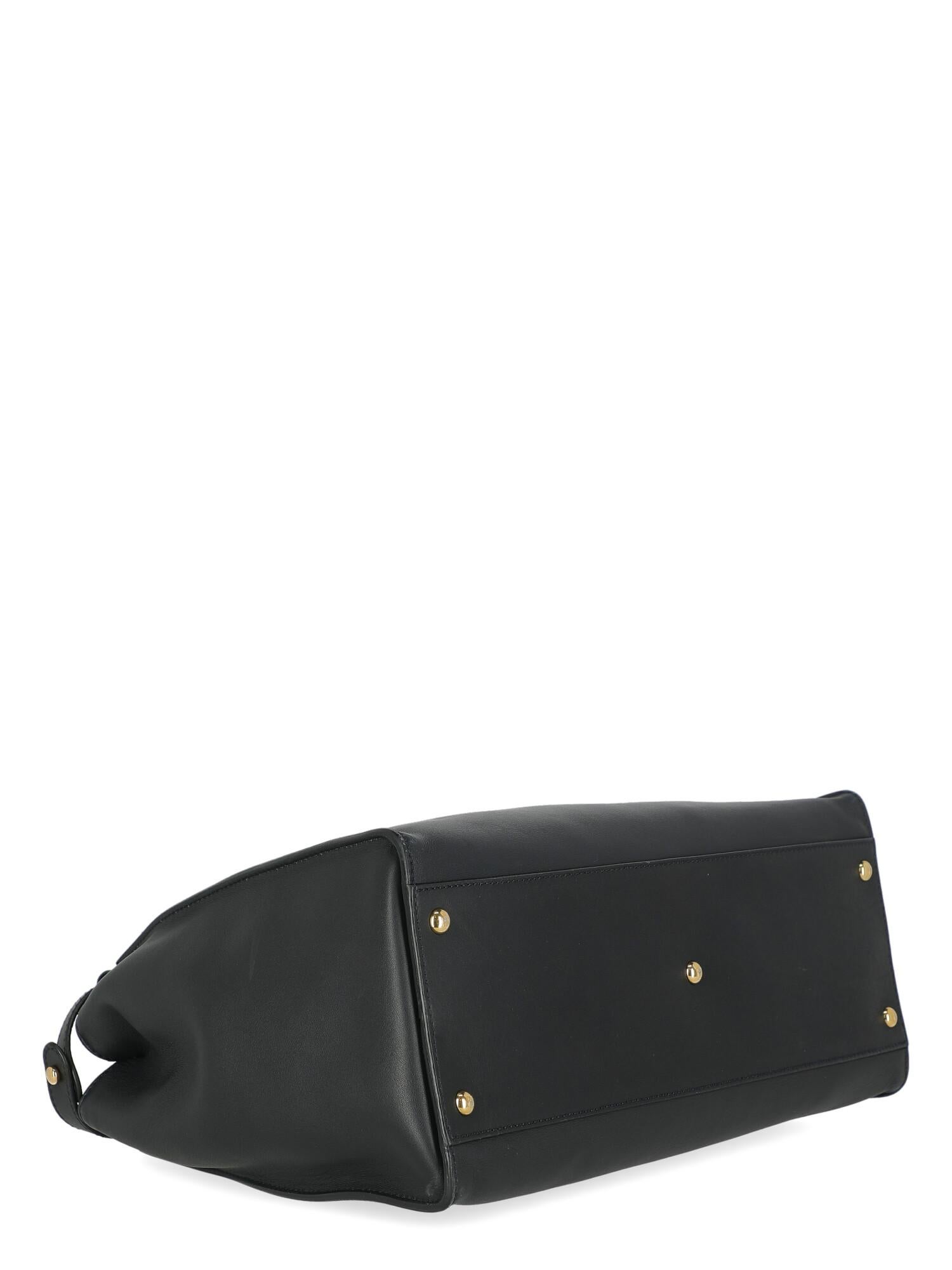 Women's Fendi Women Handbags Peekaboo Navy Leather 