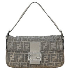 Fendi  Women   Shoulder bags Baguette Gold, Silver Fabric 