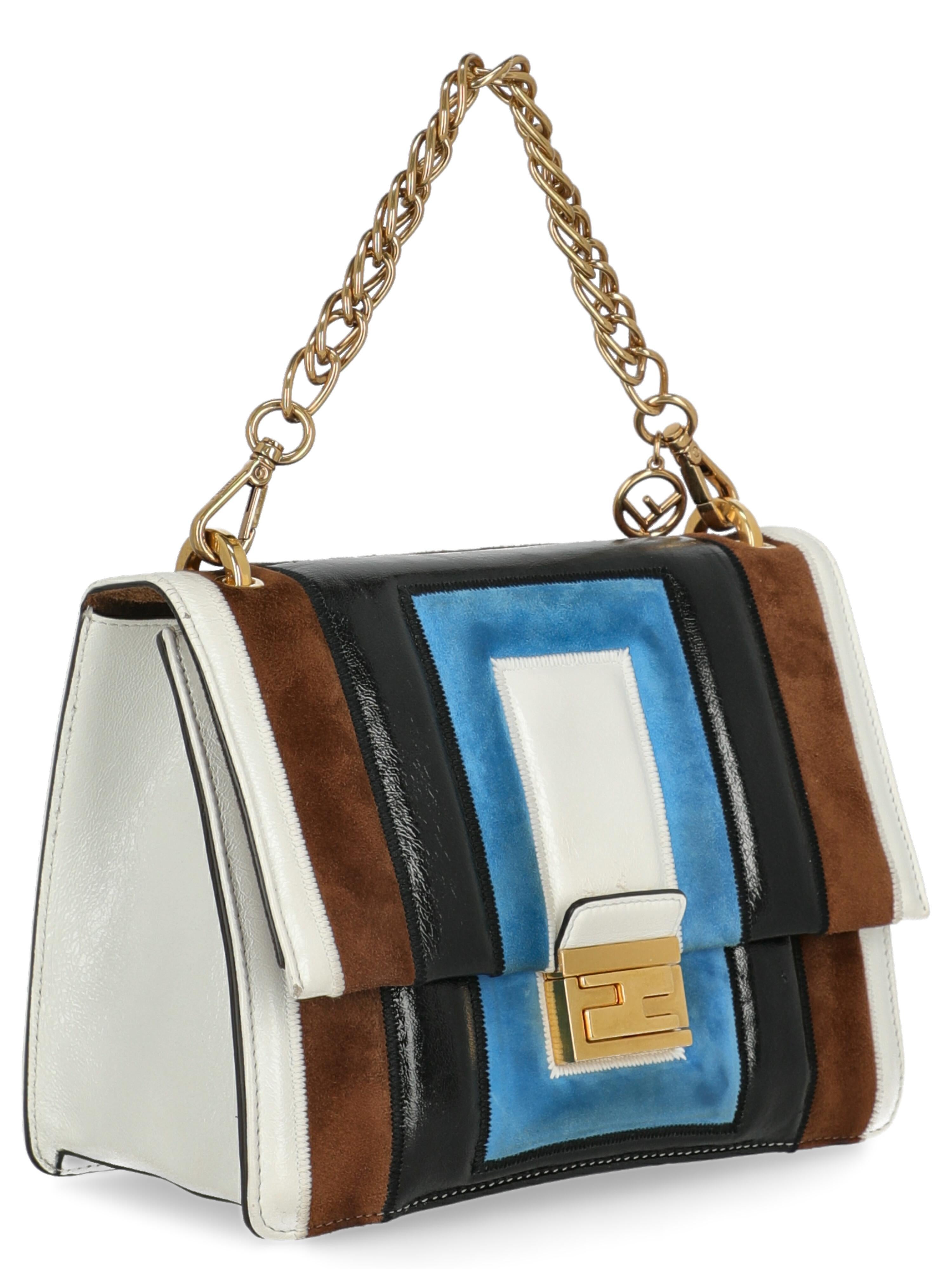 Black Fendi Women  Shoulder bags Blue Leather For Sale