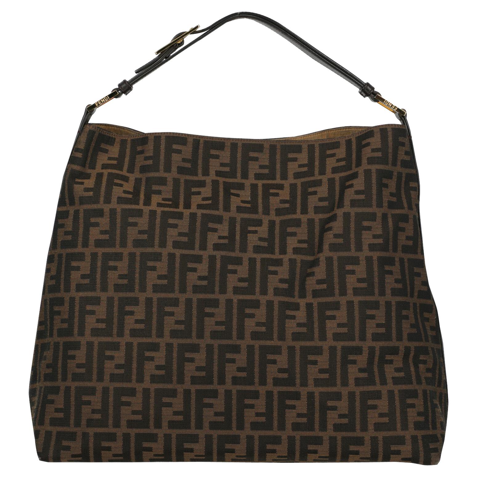 Fendi  Women   Shoulder bags   Brown Fabric For Sale