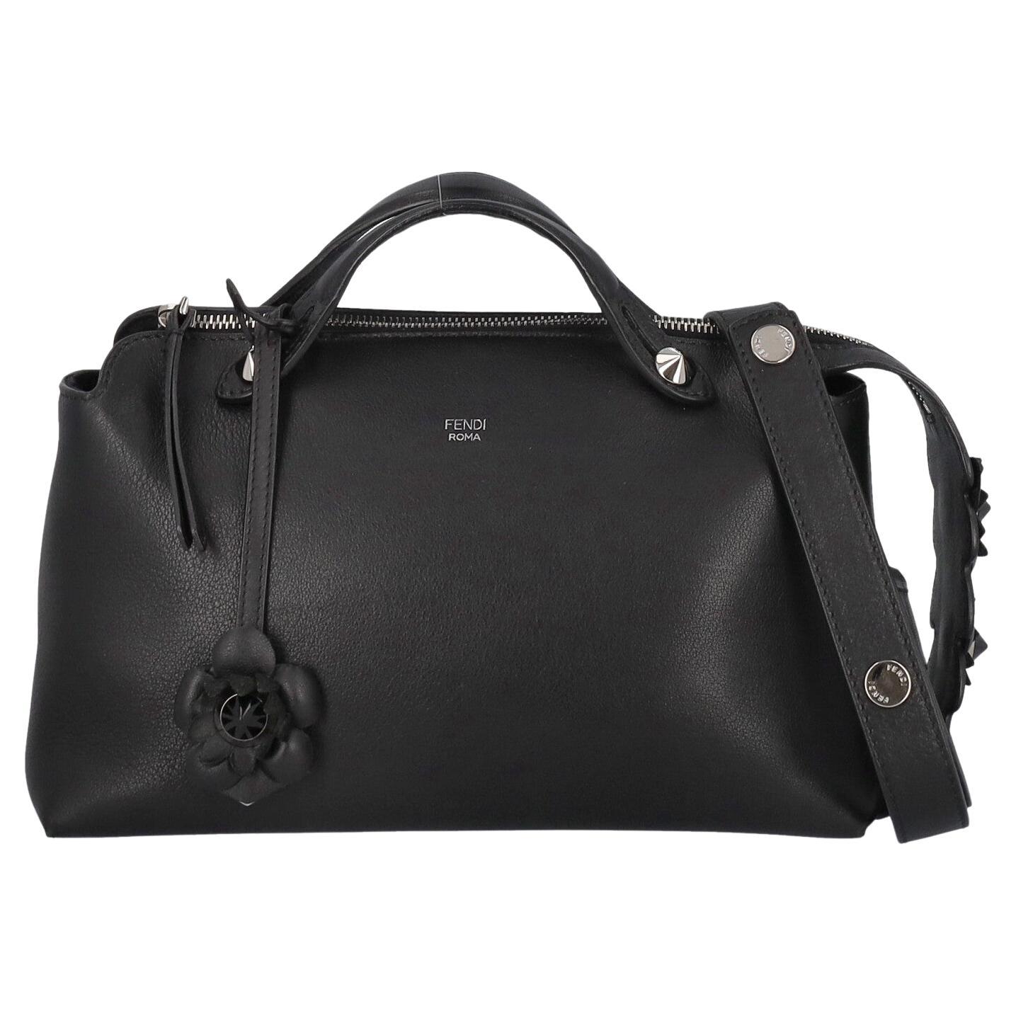 Fendi Women Shoulder bags By The Way Black Leather  For Sale