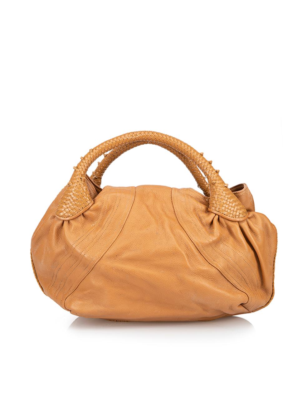Fendi Women's Camel Leather Spy Hobo Bag In Good Condition In London, GB