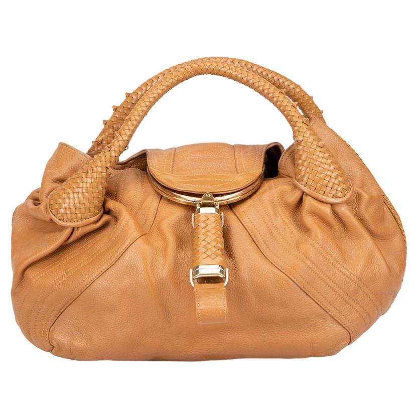 Fendi Women's Camel Leather Spy Hobo Bag