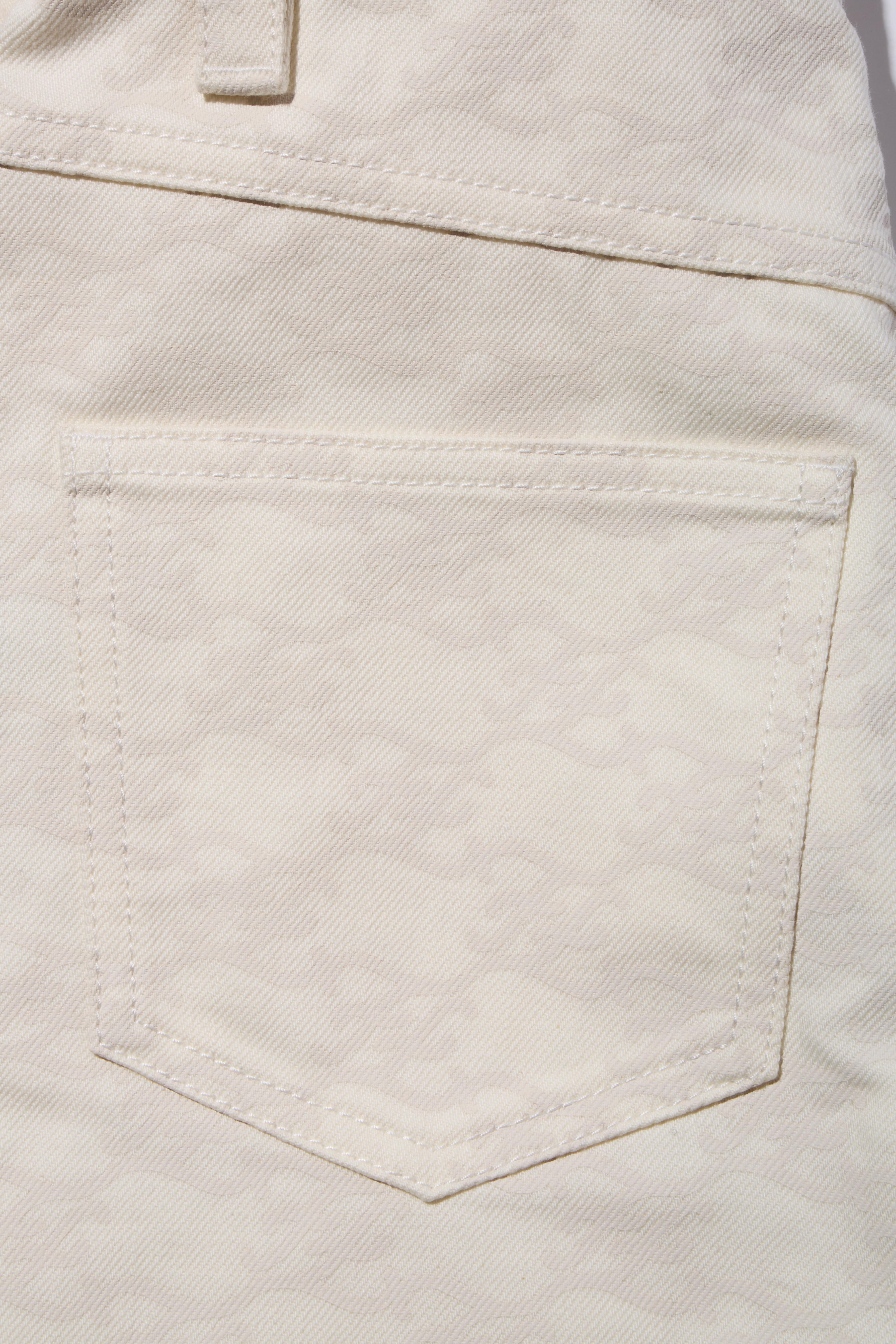 Fendi Donna Avorio FF Monogram Denim Jacket & Pants Set IT 40 Made in Italy in vendita 9