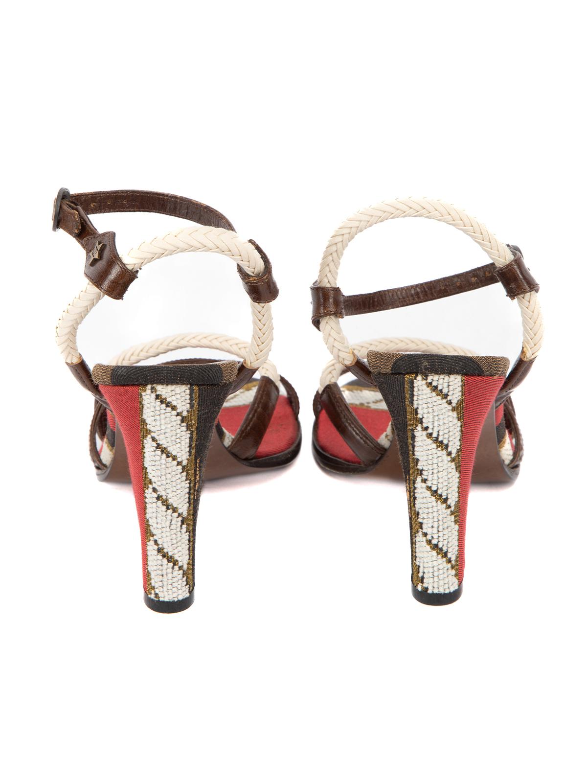 Fendi Women's Open Toe Braided Strap Sandal For Sale 1