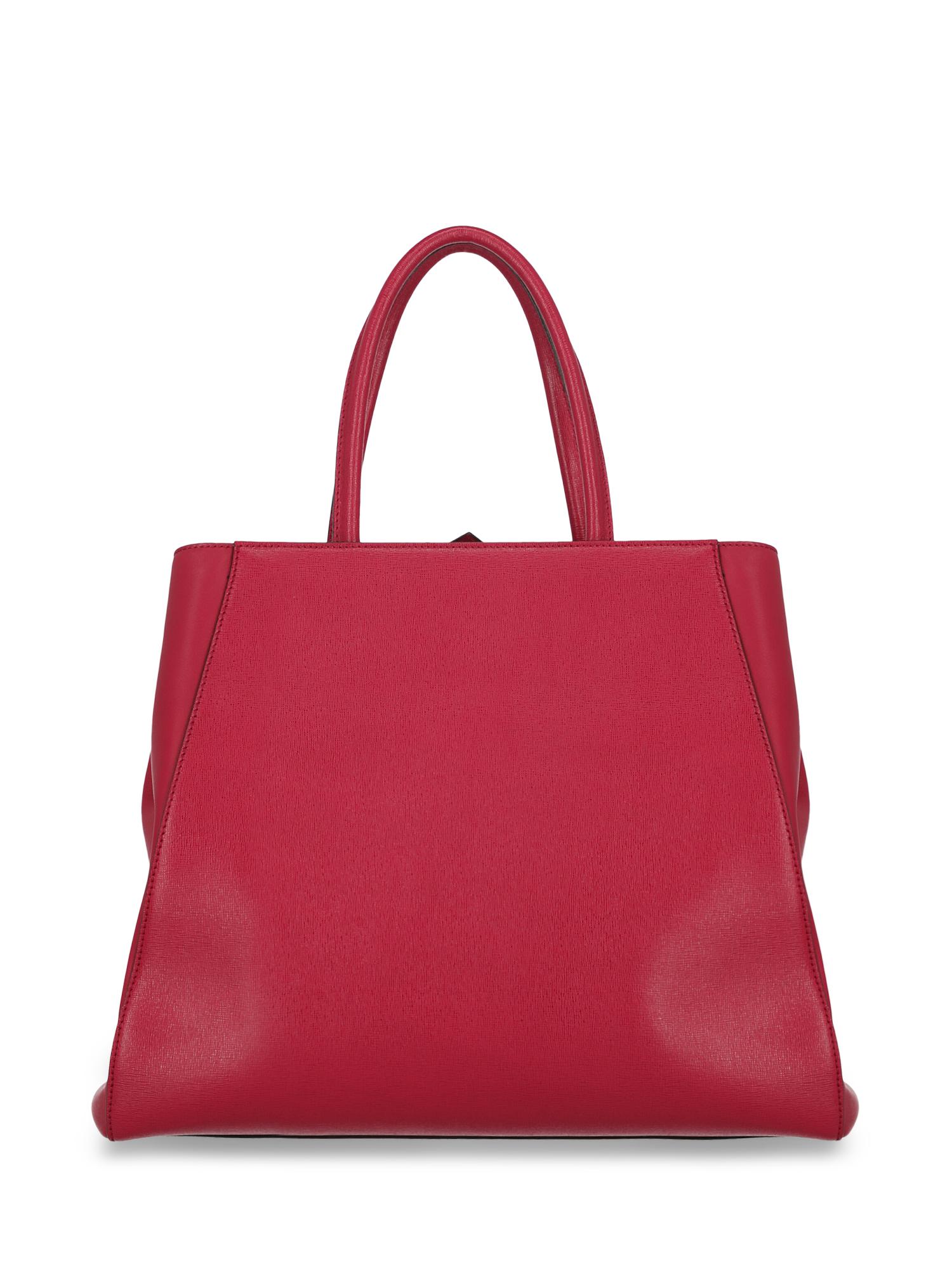 Fendi Women's Tote Bag 2Jours Red Leather In Good Condition For Sale In Milan, IT