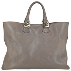 Fendi Women's Tote Bag  Grey Leather