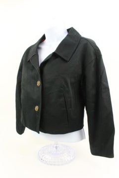 Fendi Women's US size Small Black Cropped Blazer 124f13