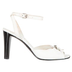 Fendi Women's White Strappy Open Toe Heels
