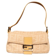 Fendi - Monogramme Zucca baguette en laine et cachemire beige