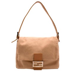Fendi wool baguette shoulder bag