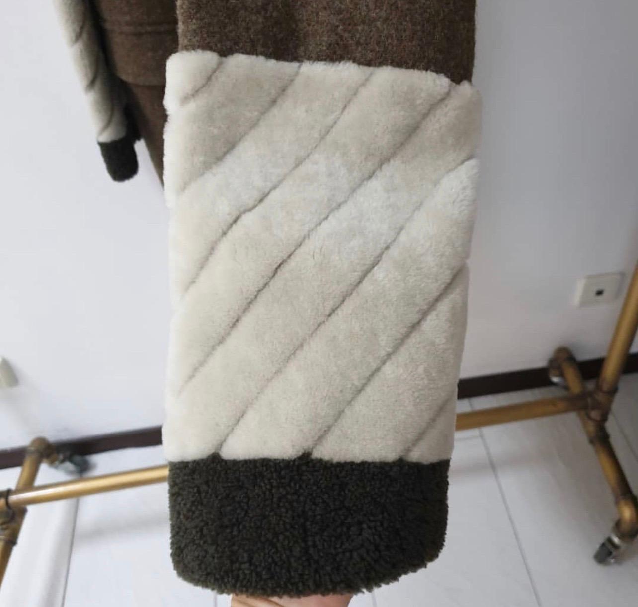 Black Fendi Wool Coat With Fox Fur 