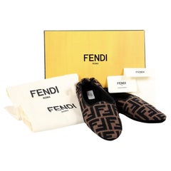 FENDI WOOL FF SLIPPERS - Brown