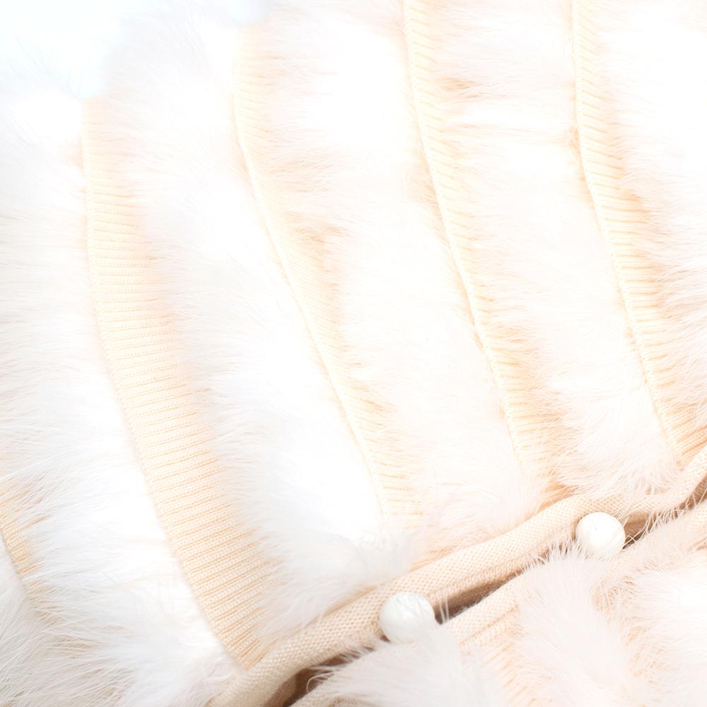 Fendi Wool & Pelliccia Fur Panelled Short Cardigan IT 40 4