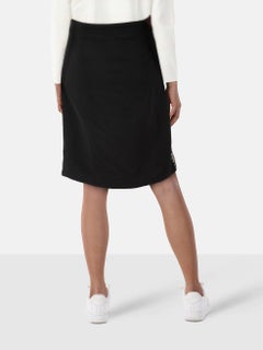 Fendi Wool Striped Tweed Leather Detail Midi Skirt Size L