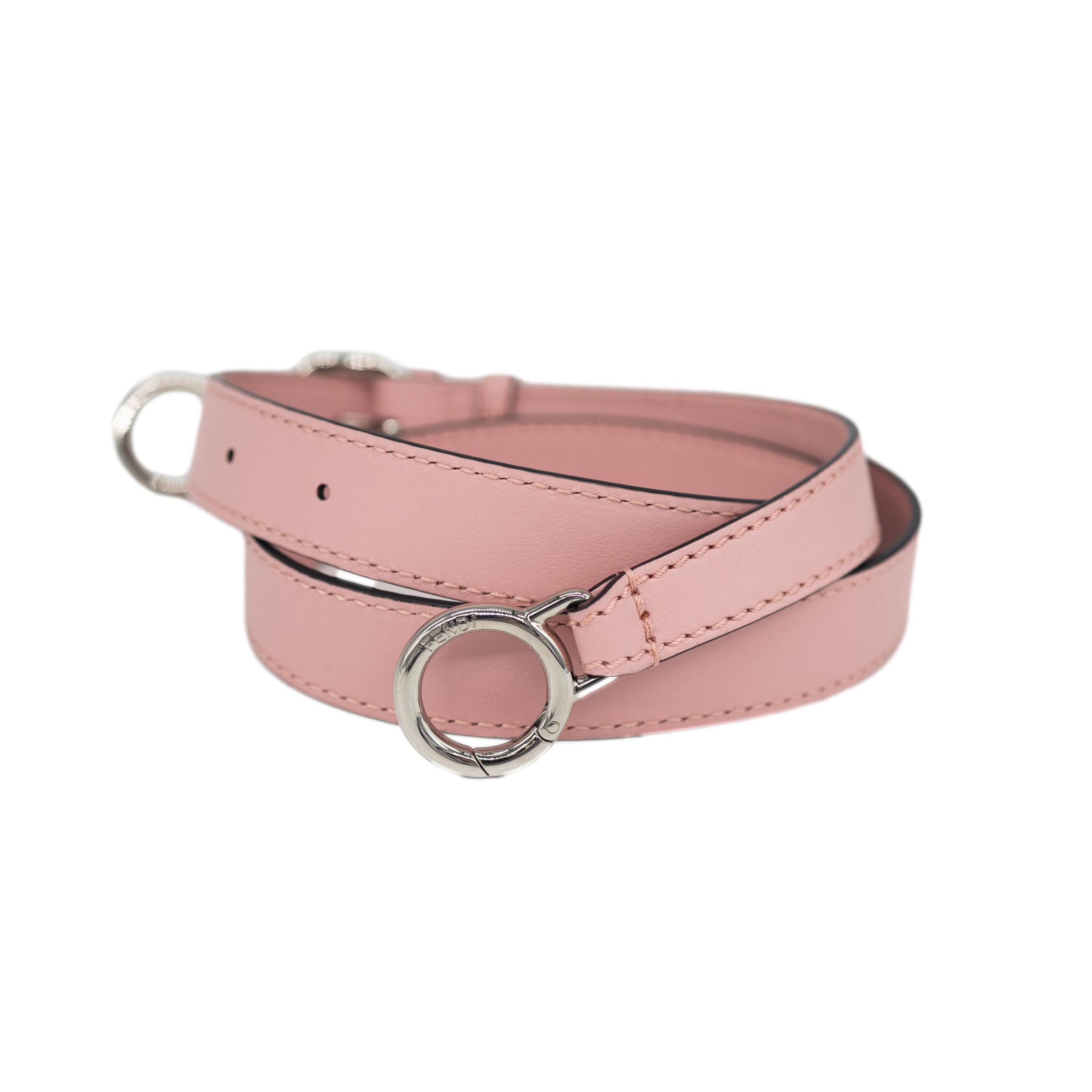 Fendi Woven Pink Leather Medium Whipstitched Peekaboo Top Handle Shoulder Bag 11