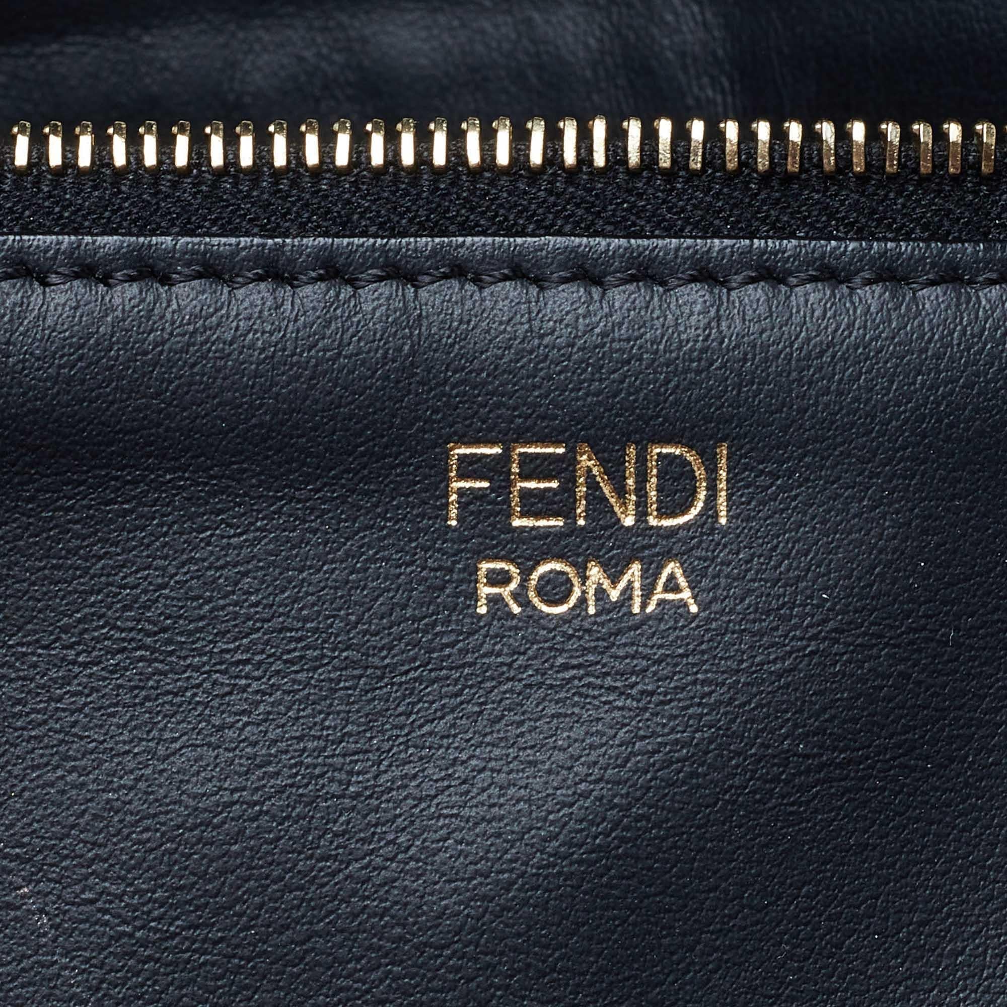 Fendi x Fila Black Zucca Coated Canvas Mania Shopping Tote 5