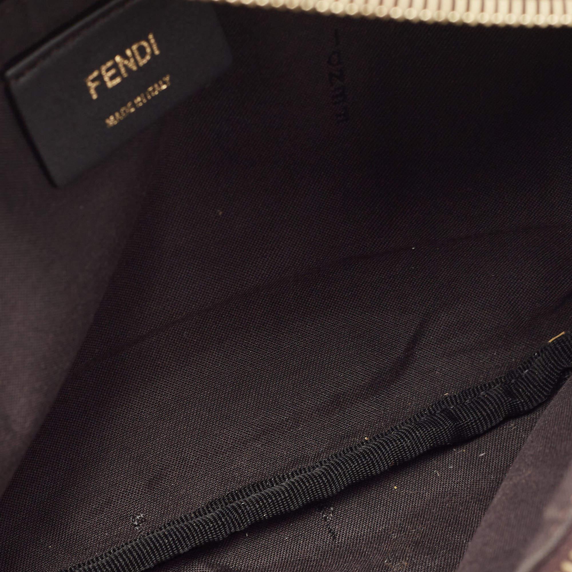 Fendi x Fila Brown Zucca Coated Canvas Mania Belt Bag For Sale 5