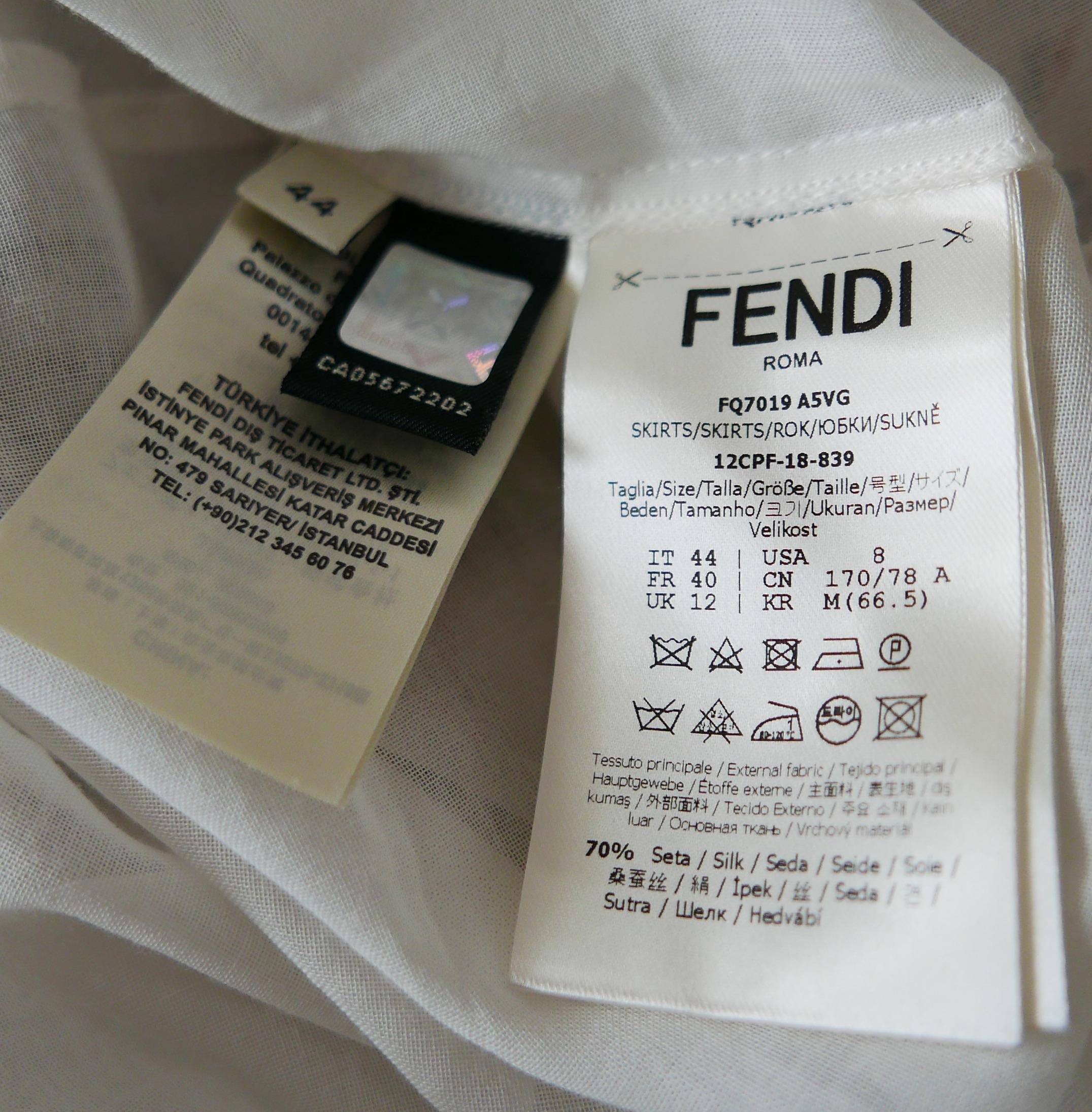 Fendi x Fila Fendimania Logo Pleated Skirt For Sale 2