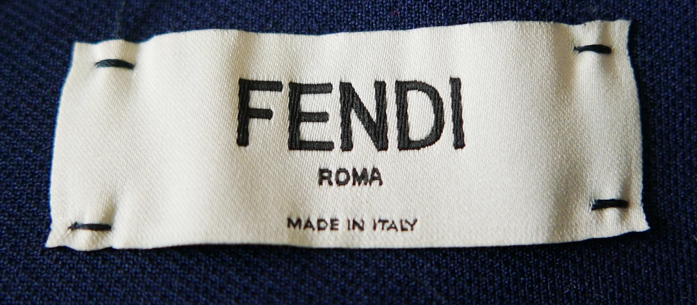 Jupe plissée avec logo Fendi x Fila Fendimania en vente 3