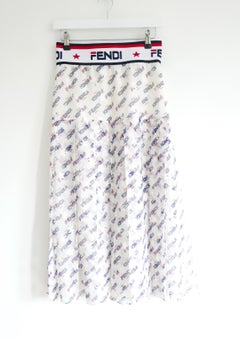 Jupe plissée avec logo Fendi x Fila Fendimania