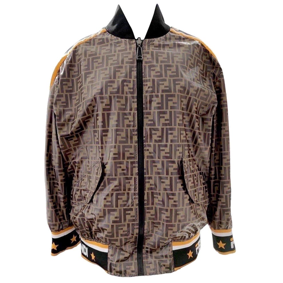Fendi x Fila Reversible Jacket FF Logo Brown
