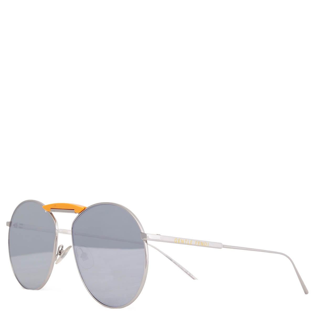 100% authentic Fendi x Gentle Monster silver-tone limited edition Gentle Fendi sunglasses in with mirrored lenses. Have been worn once and are in virtually new condition. Come with case. 

Measurements
Model	FF 0368/S
Width	14cm (5.5in)
Height	5.3cm