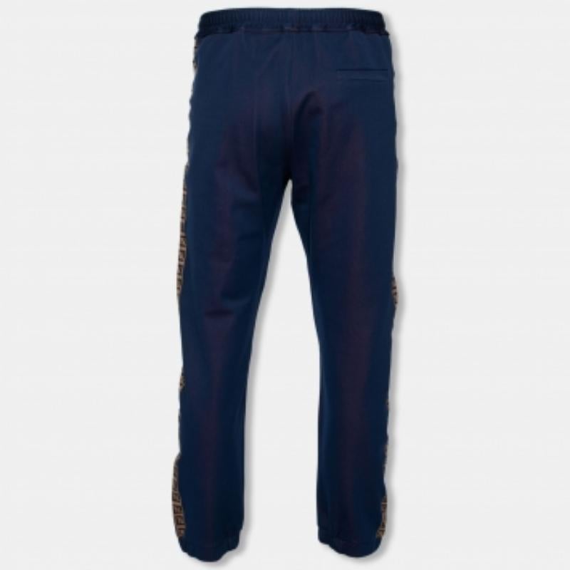 These track pants come from the Fendi x Hey Reilly collaboration and truly showcase artistic craftsmanship. They have a blue shade with logo tape trims on the sides and have been made from a cotton blend. Team them with a simple tee and sneakers.
