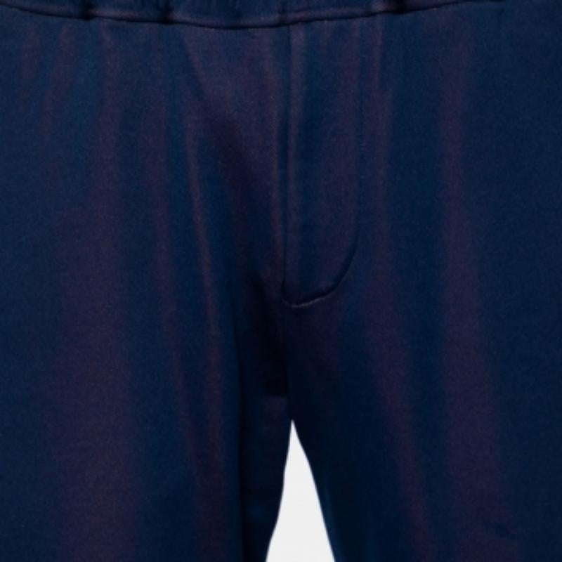 Black Fendi x Hey Reilly Blue Jersey Logo Tape Trimmed Trackpants L For Sale