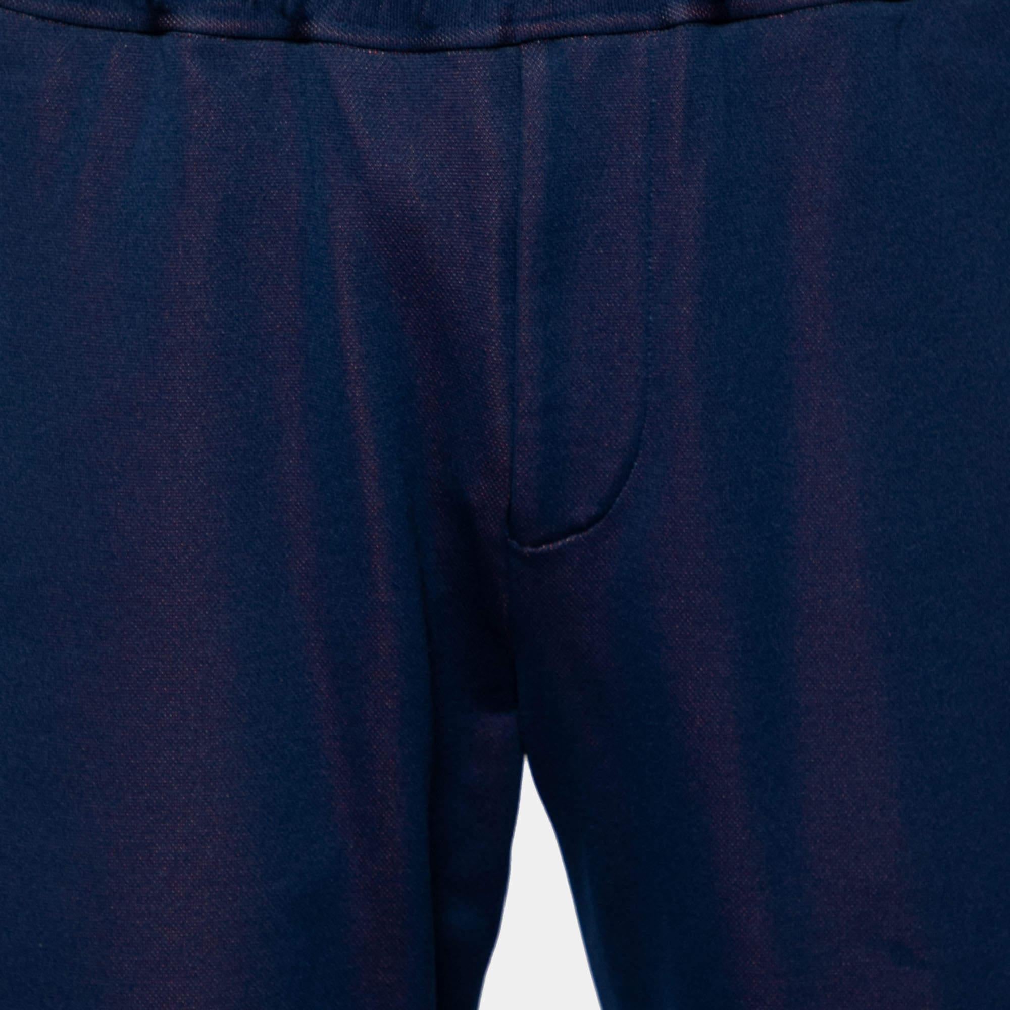 Men's Fendi x Hey Reilly Blue Jersey Logo Tape Trimmed Trackpants L