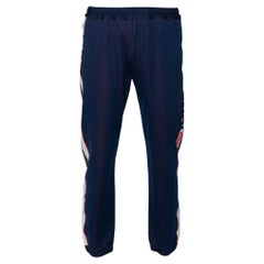 Fendi x Hey Reilly Blue Jersey Logo Tape Trimmed Trackpants L