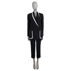 FENDI x JOSHUA VIDES black viscose 2020 CONTRAST TRIM Blazer Jacket 40 S