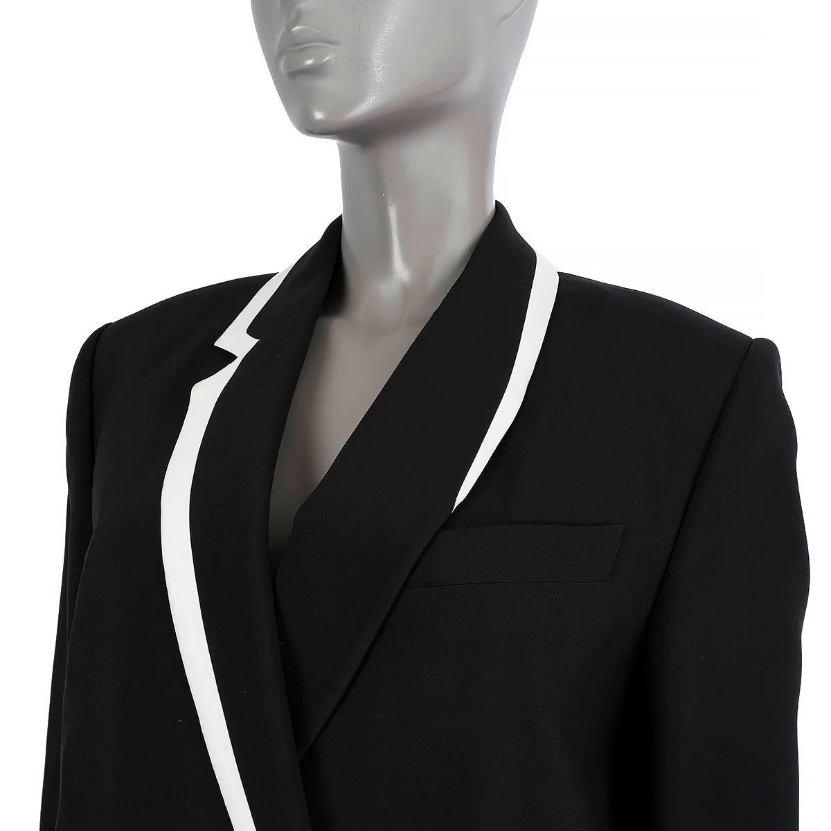 FENDI x JOSHUA VIDES black viscose 2020 CONTRAST TRIM Blazer Jacket 40 S In Excellent Condition For Sale In Zürich, CH