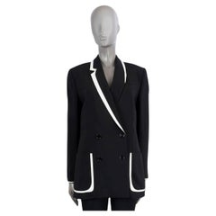 Fendi x JOSHUA VIDES giacca blazer in viscosa nera 2020 CONTRAST TRIM 40 S