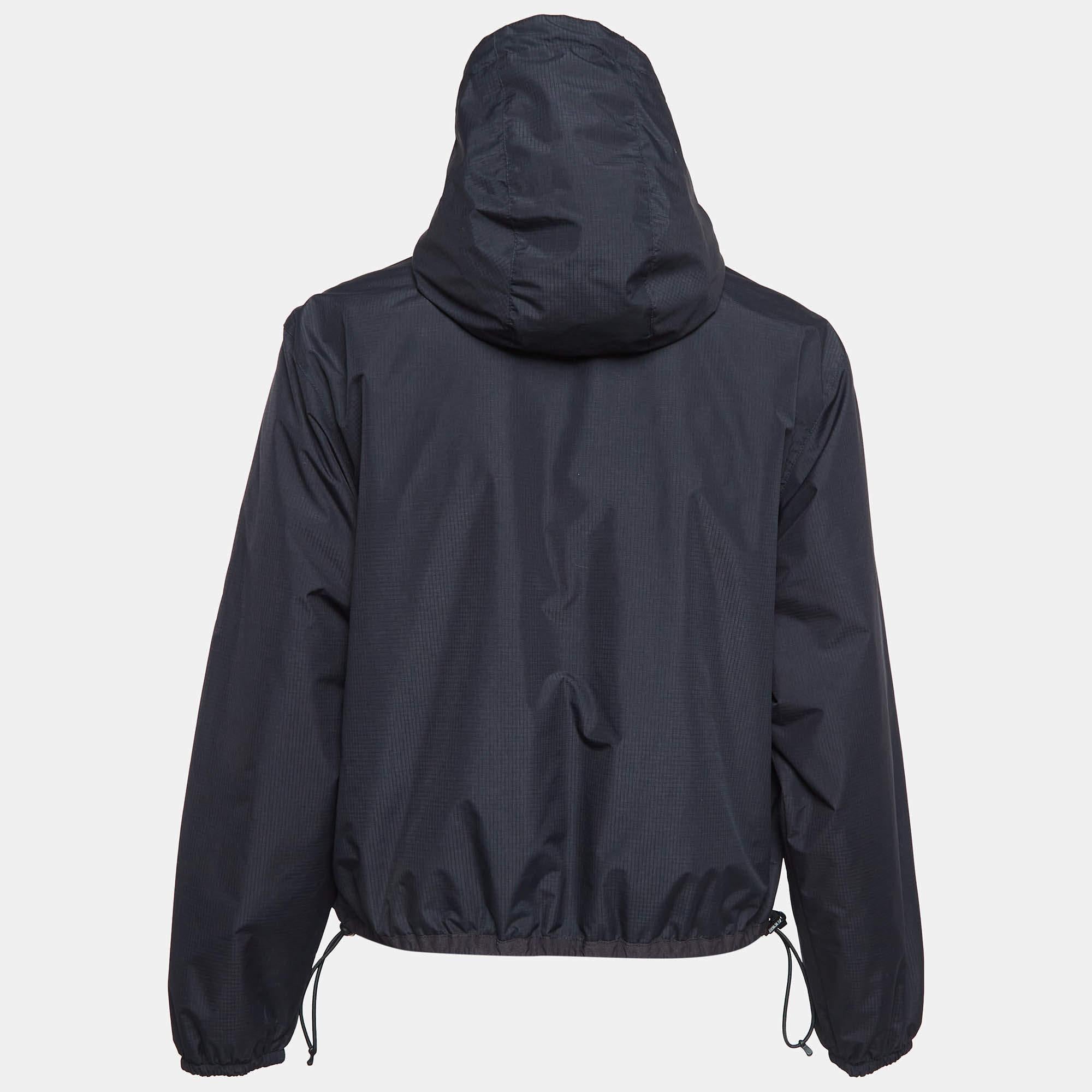 Nero Fendi x K-Way Giacca Bomber reversibile nera sintetica XS in vendita