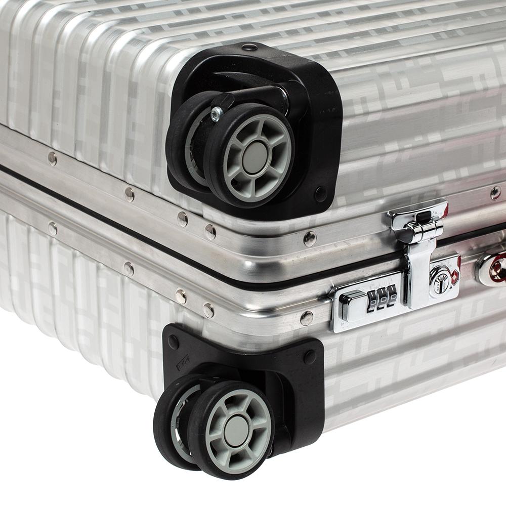 Fendi x Rimowa Zucca FF Logo Aluminum Rolling Suitcase 2