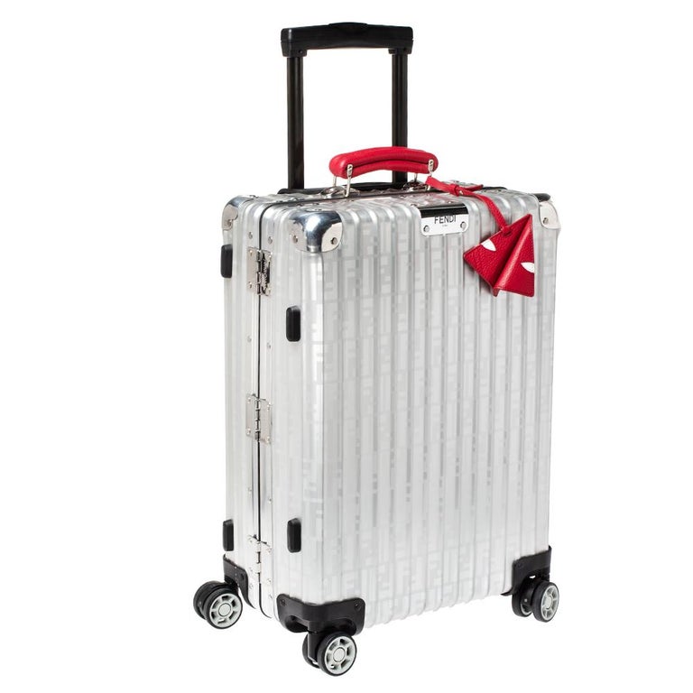 Fendi x Rimowa Zucca FF Logo Aluminum Rolling Suitcase at 1stDibs | rimowa fendi  luggage, fendi rimowa luggage, rimowa x fendi luggage price