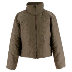 Fendi x Skims Khaki Grün Daunen-Pufferjacke