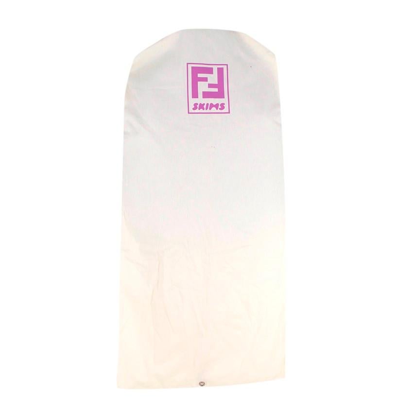 Fendi x Skims White Down Puffer Jacket For Sale 2