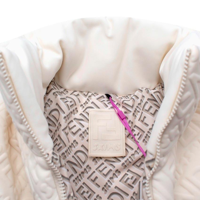 Gray Fendi x Skims White Down Puffer Jacket For Sale