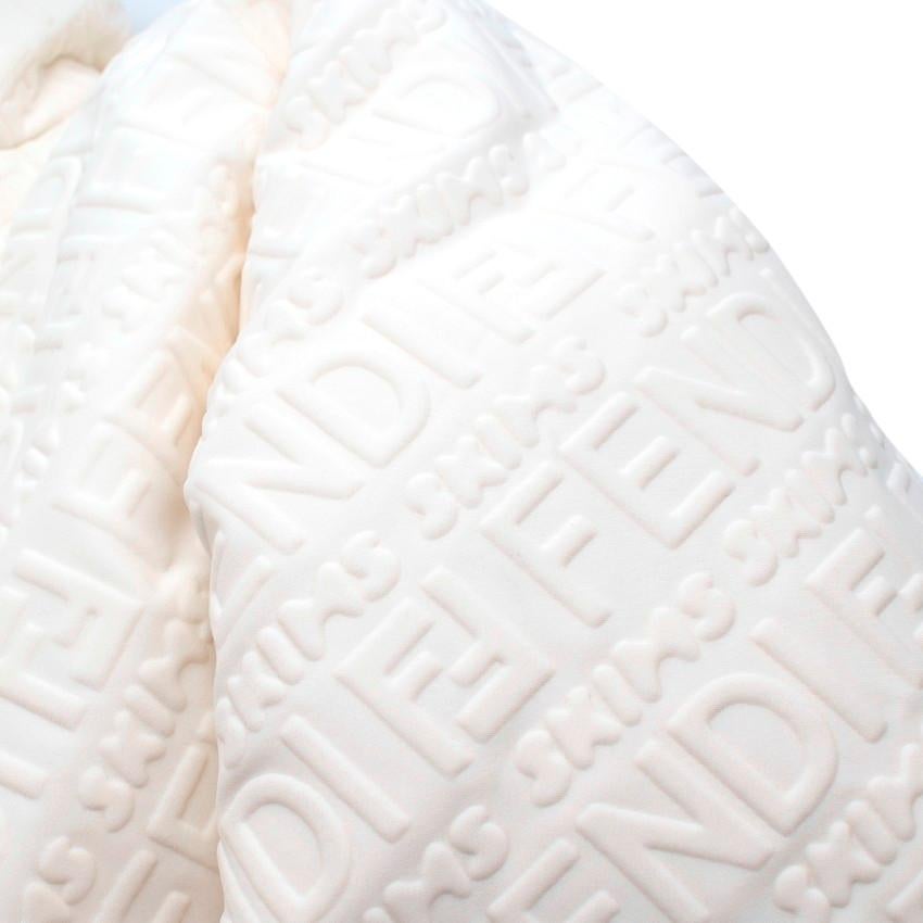 Women's Fendi x Skims White Down Puffer Jacket For Sale