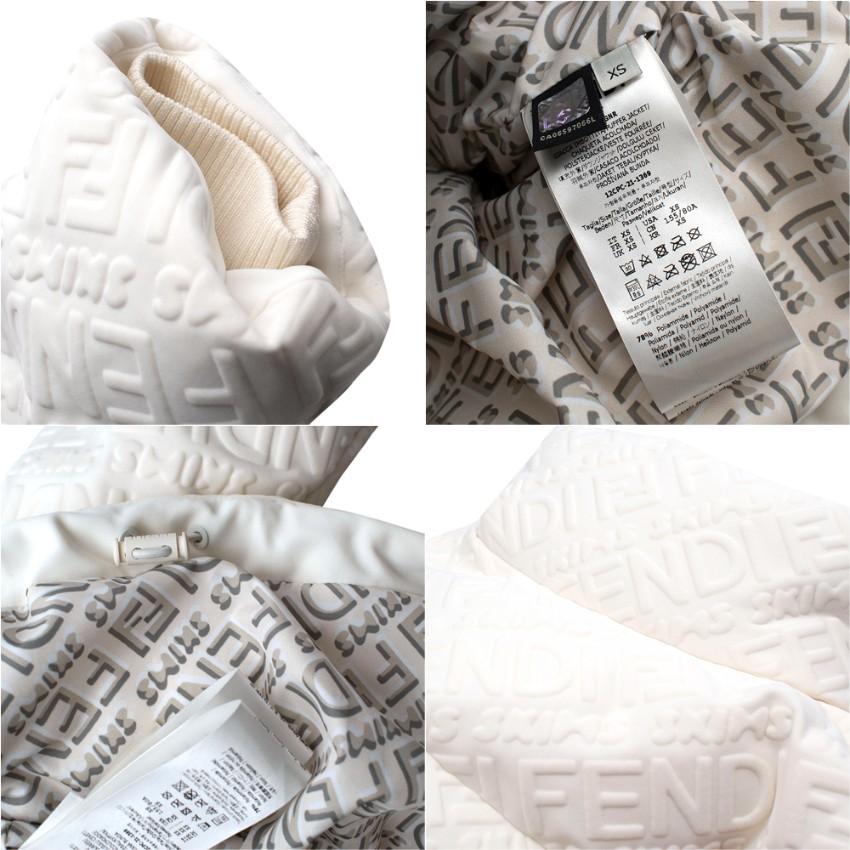 Fendi x Skims White Down Puffer Jacket For Sale 1