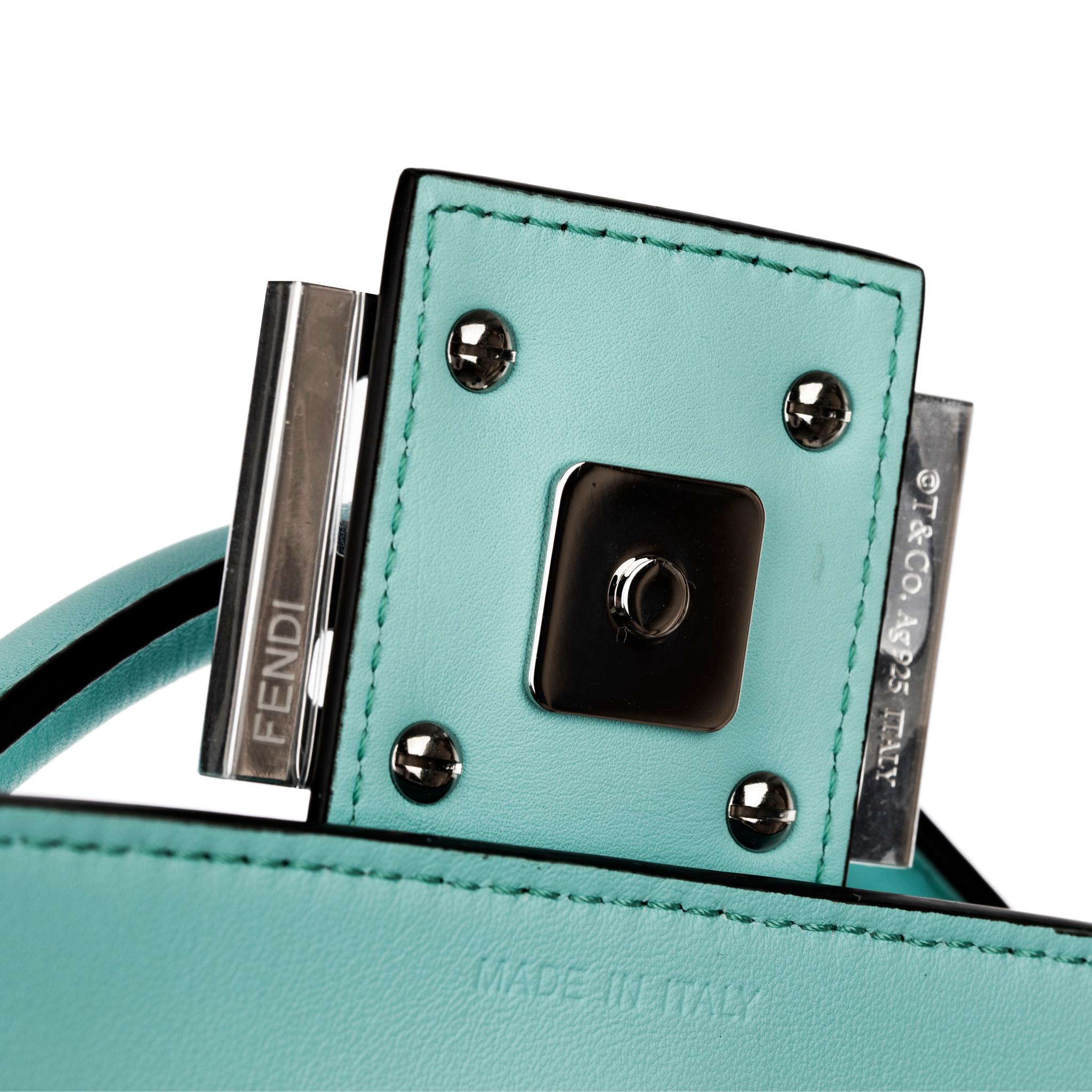 Bolso mediano de piel Fendi X Tiffany & Co. en venta 6