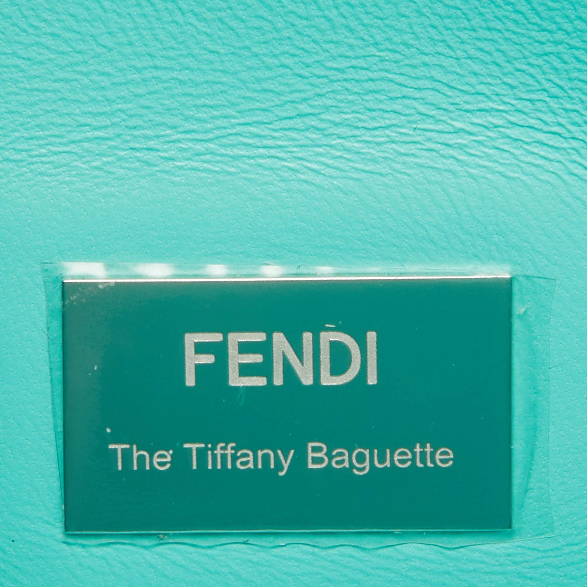 Women's Fendi x Tiffany & Co.Tiffany Blue Satin Baguette Flap Bag