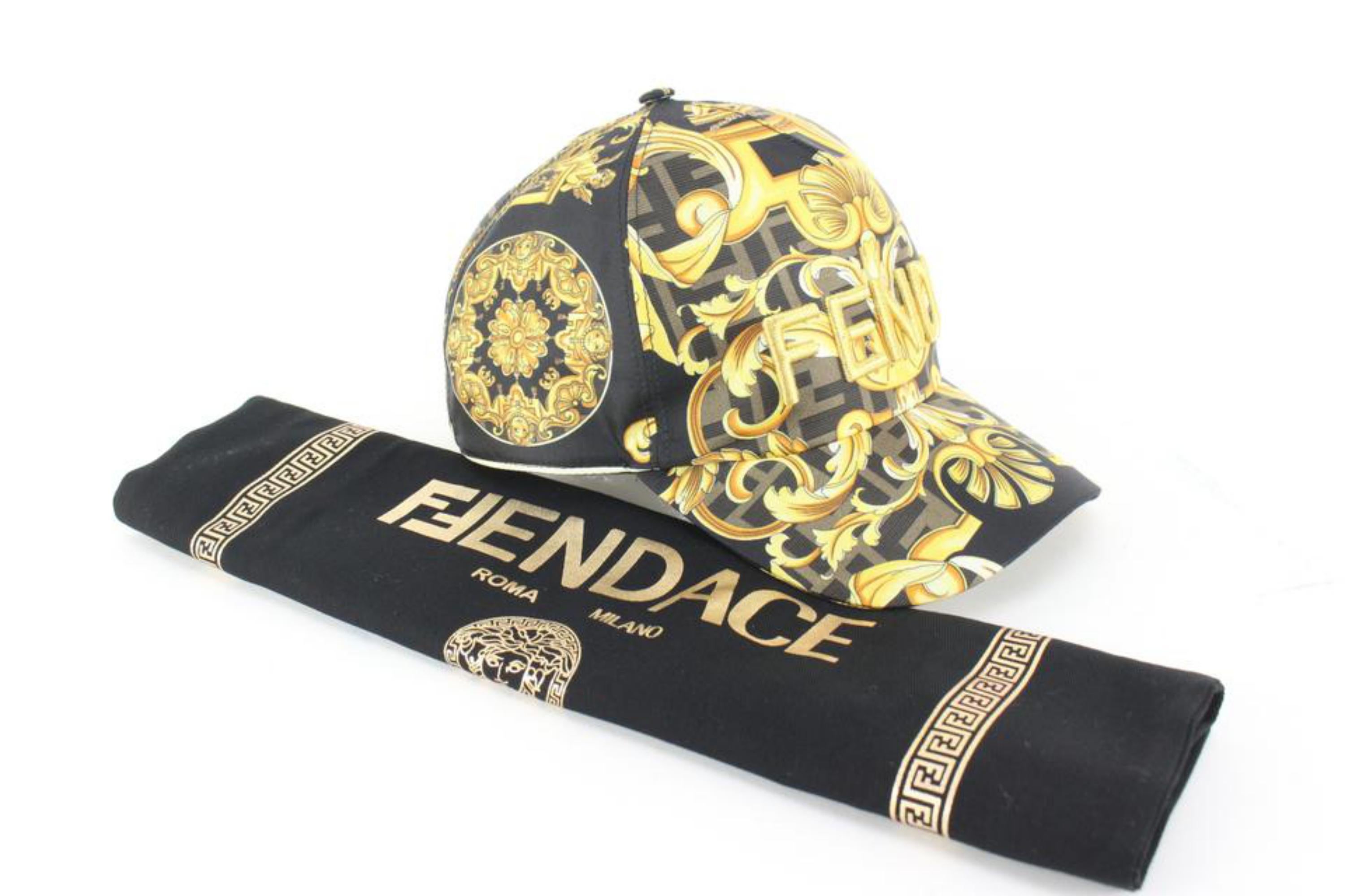 Fendi x Versace Chapeau de baseballendace 57 cm 92v516s en vente 6