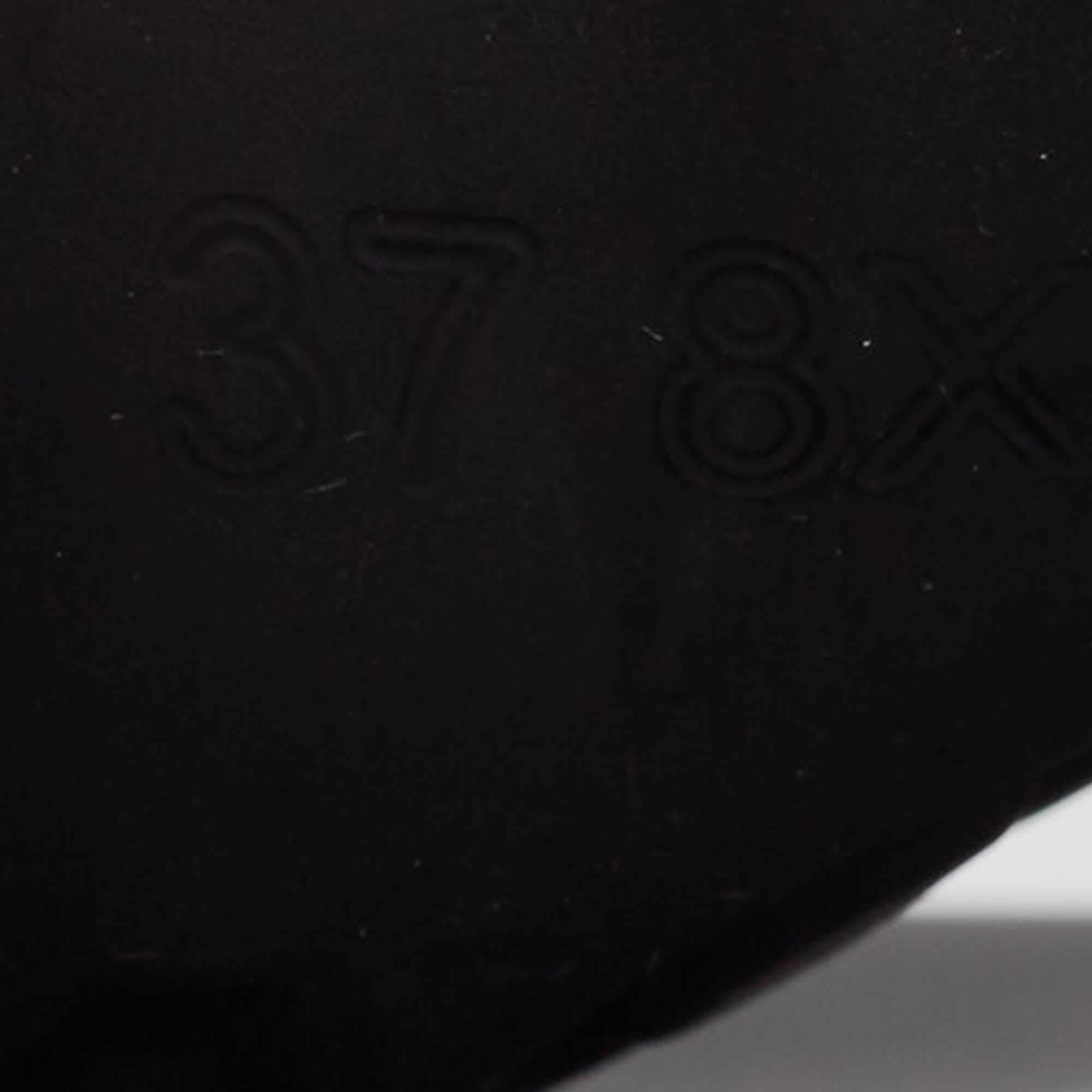 Fendi x Versace Black Rubber Flat Slides Size 37 4