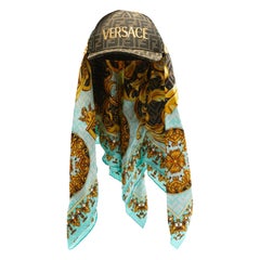 Fendi X Versace Brown Baroque/Foulard Canvas and Silk Scarf Baseball Cap